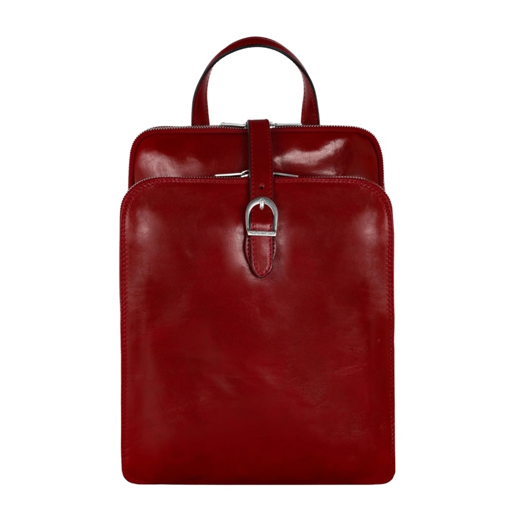Time Resistance - Womens Convertible Leather Backpack Shoulder Bag - Clarissa